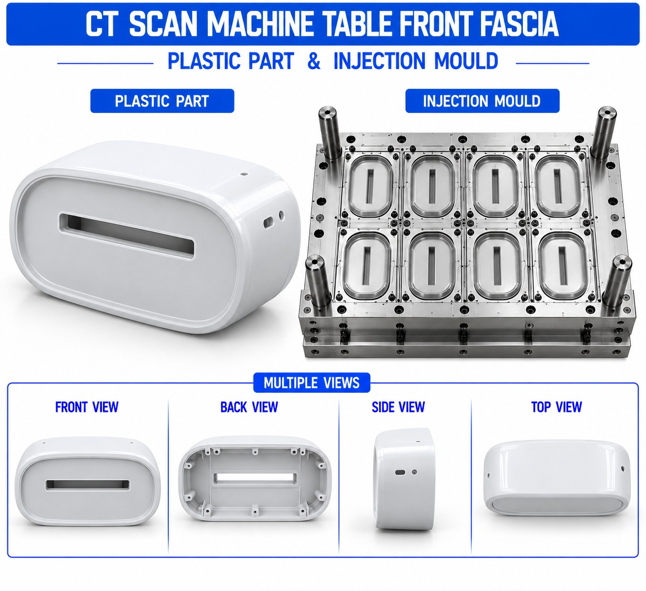 CT Scan Machine Plastic Table Front Fascia Mould and Moulding Service